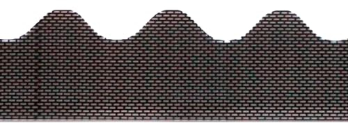 Wave-Shaped Eaves Ventilation Profile, 105 cm, PVC Black, Suitable for Corrugated Sheet Profile 6, Optimum façade & roof Ventilation