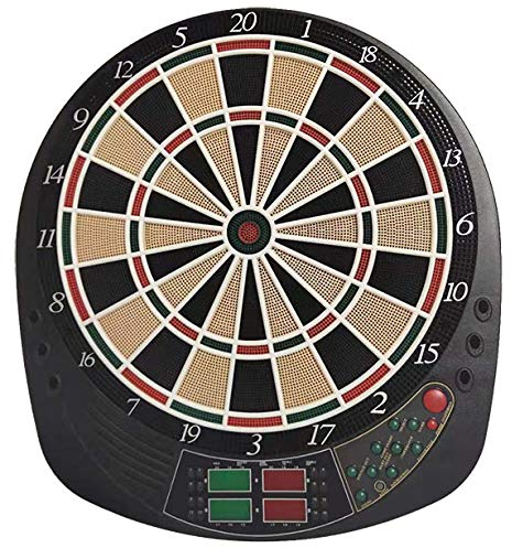 Best Sporting elektr. Dartscheibe Coventry - 27 Spiele mit 159 Varianten, bis zu 16 Spieler, 12 Dartpfeilen & Ersatzspitzen, LED-Anzeigen, Soundeffekt (Weiße Spinne, 48 x 45 cm)