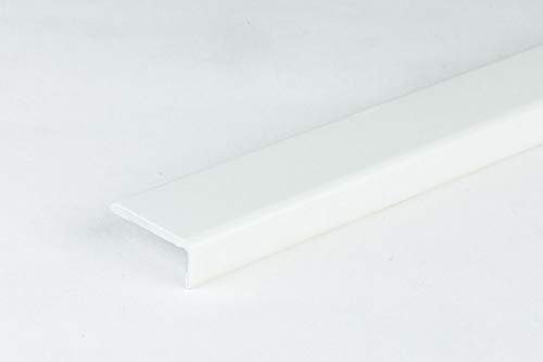 SELF-Adhesive Wood Effect Threshold 1M Door Stops End Laminate Floor Edge Strip Trim TMW Profiles (White MATT)
