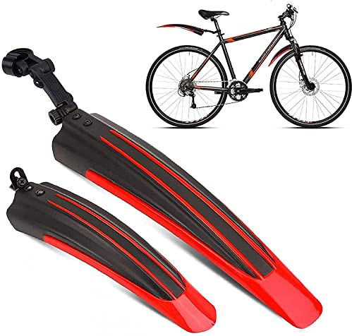 Fahrrad Schutzblech Set 20-26 Zoll Verstellbarer Spritzschutzset Vorne Hinten Schmutzfänger MTB Quick Release Befestigung Steck Kotflügel zum Schutz vor Spritzwasser Schmutz für Mountainbike Citybike