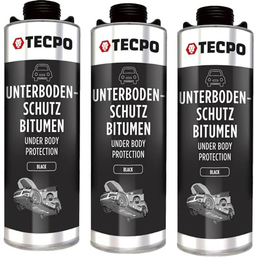 TECPO - Protezione per sottoscocca da 1 litro, per bitume, colore nero