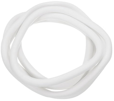 sourcing map Silicone Foam Seal Strip, 10mm(0.39) Dia 2 Meters(6.56 Ft) Long Sponge Rubber Weather Seal Strip Round Rubber Cord Solid for Machinery and Industries, White