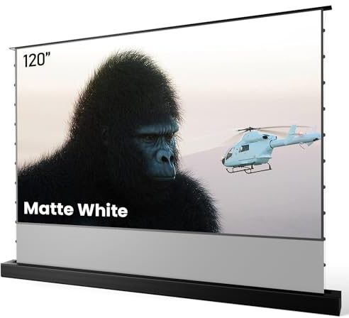 AWOL VISION 120-Zoll Beamer Leinwand Elektrisch für Ultrakurzdistanz Beamer - und Beamer 4k, Heimkino-Standbildwand, 4K/8K Ultra HD, Active 3D,MW-F220C