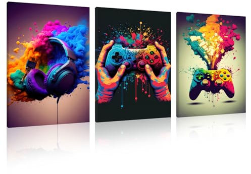 hocadon 3D Pictures for Walls Gaming Canvas Art 30x40CM Prints Wall Art for Living Room Wall Canvas for Living Room Bedroom