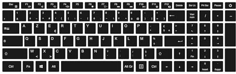 MAXLEGEN Housse de Clavier AZERTY Français, Protection pour PC Portable 15,6 Pouces -2 Pièces