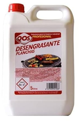 QOS. Desengrasante ultra para hornos y planchas para uso en caliente. Garrafa 5 litros