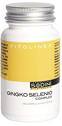LABORATORIO SODINI FITOLINEA Gingko Selenio Complex Vegetali Naturali, Confezione da 70 Capsule