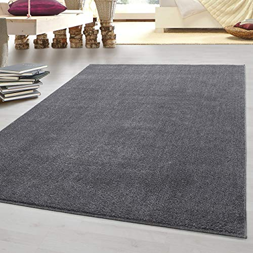 HomebyHome Kurzflor Teppich Wohnzimmer 200x300 (200 x 290 cm) Hellgrau - Modern Gabbeh-Look Teppich Extra Weich, Pflegeleicht und Langlebig - Ideal für Schlafzimmer, Küche und Esszimmer