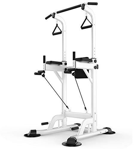 HIOD Barra per Trazioni Torre di Potenza Barra Orizzontale Attrezzatura da Palestra Domestica Allenatore di Muscoli Addominali Allenamento Fitness al Coperto Equipaggia Lo Sport,White