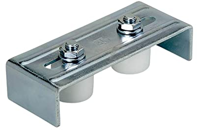 DOJA Industrial | Guida per Porta Scorrevole | Piastra di Supporto Regolabile | 2 Rulli | Ruote con Cuscinetti in Nylon | Cancello Automatico, Porte Scorrevoli, Ante a Scorrimento