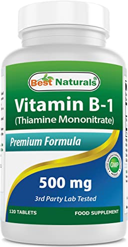 Best Naturals Vitamin B1 as Thiamine Mononitrate 500 mg 120 Tablets (120 Count (Pack of 1))