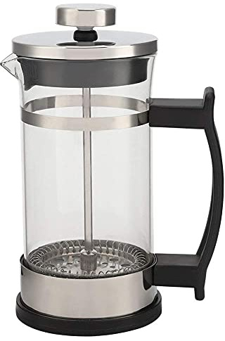 Caffettiera Francese in Acciaio Inox e Vetro, Doppia Filtrazione, Pressa per Caffè e Tè, Uso Domestico