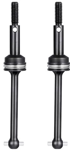 Runup 2 ejes de transmisión delanteros de acero universal TT-02 Metal CVD para coche RC 1/10, color negro