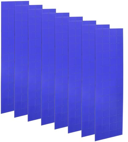 QUARKZMAN 8 Hojas 960 Piezas Mosaicos de Espejo Autoadhesivos 10x10mm Pegatinas de Espejo Pequeñas Cuadradas Pegatinas para Bolas Disco Baldosas Mini de Vidrio, Azul