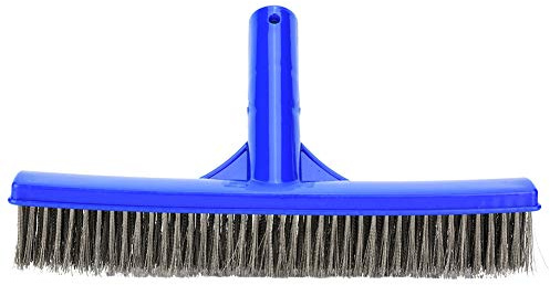 Ausla Cepillo de Pared de Piscina, Equipo de Alambre de Acero Resistente para Estanques y Spa, Diseño Ergonómico con Limpieza Eficiente