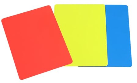Oshhni Cartes de pénalité d'arbitre Cartes d'arbitre de Football Multi-usages Facile à identifier Kit d'officiels en PVC léger Rouge