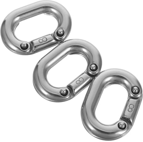 CORHAD 3pcs 8mm Stainless Steel Marine Grade Quick Link Chain Connectors Heavy Duty Anchor Chain Repair Clips for Boat Anchor Connector Outdoor Industrial Use
