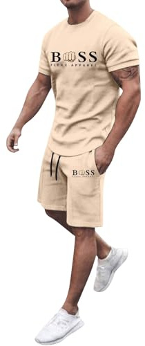 Completo Sportivo Uomo Estivo con Maglietta a Manica Corta e Pantaloncini