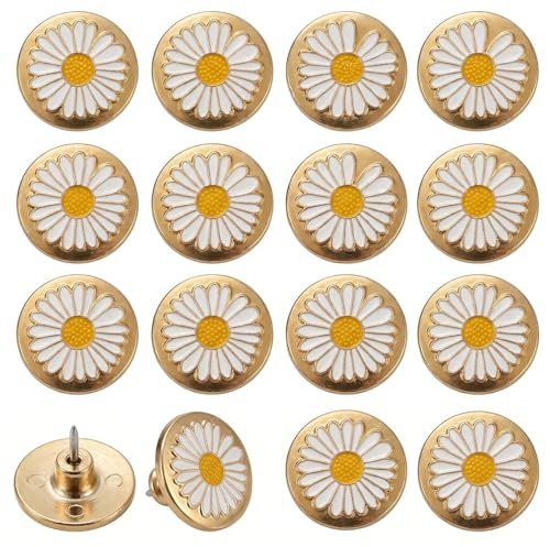 12PCS No Sew Jean Buttons Replacement, Instant Button Pins for Jeans, Adjustable Pants Waist Tightener, Make Loose Jeans Smaller, Reusable Metal Jean Button Repair Kit