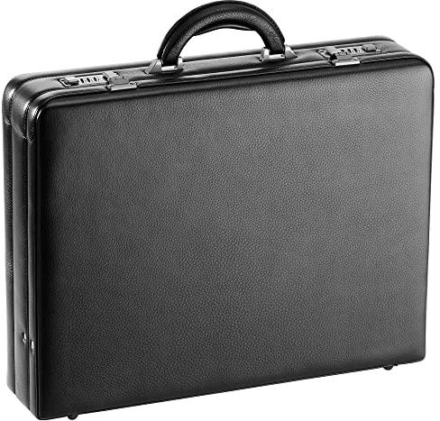 D & N Tradition Aktenkoffer Leder 45 cm, Schwarz, 45,5 x 36 x 10,5 cm