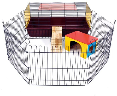 Little Friends Indoor Rabbit 100 Cage with Run: Ideal for Rabbits & Guinea Pigs