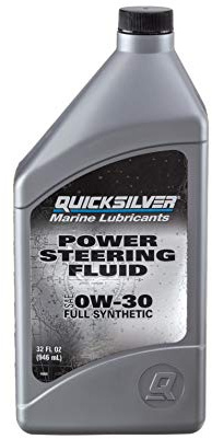 Quicksilver 858077Q01 Power Steering Fluid SAE 0W-30, Full Synthetic – 32 Oz. Bottle