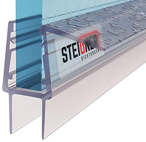 STEIGNER Duschtätnings list, 140cm, 10/11 mm tjockt glas, rak PVC-tätning, UK20-10