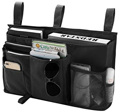 Bseash Bunk Bed Organizer, Bedside Caddy Hanging Bed Organizer Storage Bag 8 Pockets, for College Dorm Rooms Bed, Hospital Bed, Baby Bed Rails, 600D Oxford Cloth