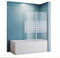Duschtrennwand für badewanne 120x140 Teilsatiniert Duschwand