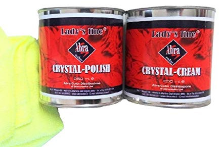 KIT PASTE ABRASIVE RINNOVO FARI CRYSTAL-LUX LADY'S LINE® PER IL RIPRISTINO PROFESSIONALE DEI POLICARBONATI