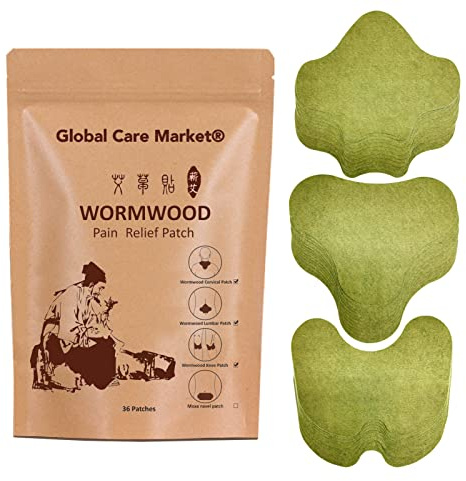 Pain Relief Moxibustion Patch (36 Pads) - Self-Heating Warmwood Herbal Patches to Relieve Soreness or Pain in Knee,Neck,Lumbar