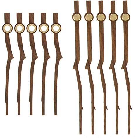 EXCEART 5 Sets DIY Uhrzeiger Holz Ersatzteile FüR Wanduhr, Kreuzstich, Handwerk, Quarz Uhrwerk, 12 Zoll