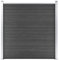 vidaXL Zaunelement Gartenzaun Sichtschutzzaun Lamellenzaun Windschutz Zaun Windschutzzaun Terrasse Stecksystem Lärmschutz WPC 180x186cm Schwarz