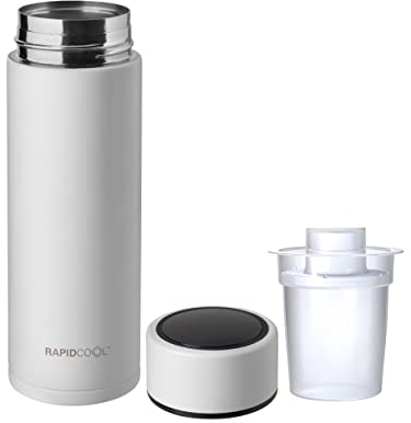Nuby - RapidCool™ - Hilfe zur Zubereitung von die perfekte Säuglingsnahrung in nur 2 minuten - Für Babys - Perfekt für Unterwegs - Inklusive Milchpulverspender und digitalem Deckel - Weiß - 0+ Monate