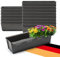 BigDean 16er Set Paletten Blumenkästen - Einsatz - mit Hängesystem zum Einhängen - 37cm anthrazit - Pflanzkasten für Europalette Balkonkasten Blumentopf - aus recyceltem PP-Kunststoff