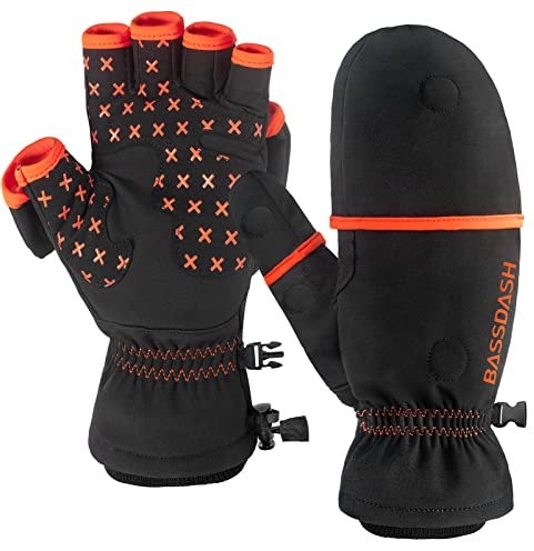 Bassdash WinteFlex Thermo Handschuhe Insulated Fleecehandschuhe wasserabweisend Winterhandschuhe Jagd Fotografie Wandern für Männer und Frauen