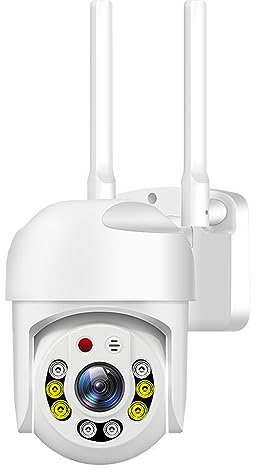 Cámara de Seguridad Ultra Clara para Exteriores, Cámara WiFi de Doble Banda 5G, Seguimiento Humano, Voz Bidireccional, Rotación de 360 ​​Grados, Visión Nocturna Láser de Matriz (Enchufe de la UE)