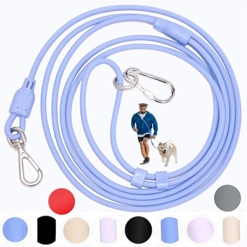 Tiesenci 9-in-1 Hands Free Dog Leash Crossbody/Waist Blue Small Dogs