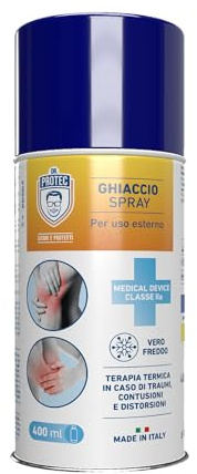 Dr. Protec, Ghiaccio Spray, 400 ml, 1 flacone, Terapia Termica, Traumi, Contusioni, Distorsioni