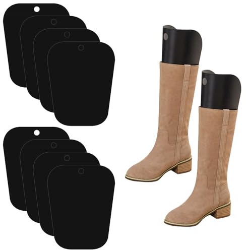 Editbar 10 Blatt Stiefelformer, mit 1 Paar Wollhandschuhe – Robuste Stiefel Unterstützung,Stiefel Ständer Halter,Elastische Stiefelform Einsätze,Stiefelhalter für Stiefel unterschiedlicher Höhe,8 Zoll