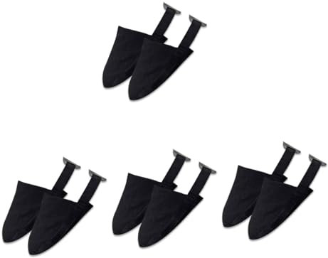 BESPORTBLE 4 Pairs Bowling Shoe Covers Sport Accessories Bowling Shoe Protectors Bowl Shoe Protector Bowling Sports Supplies Bowls Accessories for Men Bowling Sliding Mat Thread Fleece Black