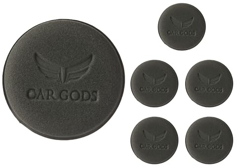 Car Gods Paquete de 6 Almohadillas aplicadoras de Espuma, Almohadilla aplicadora de Espuma Suave para aplicar Ceras y abrillantadores a Mano