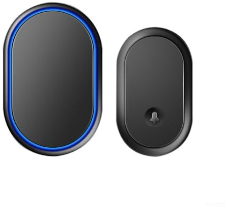 Campanello senza fili, IP55, impermeabile, da parete, senza fili, con portata di 300 m, 60 suonerie, 5 livelli di volume regolabile per casa, scuola, ufficio