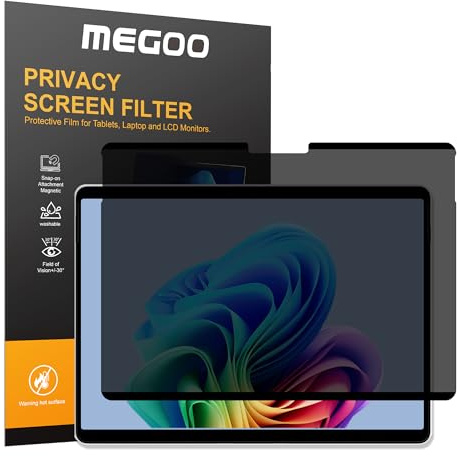 MEGOO Magnetisk Integritetsskydd för Surface Pro 12 tum (2025) - Avtagbar, Anti-Spion, Anti-Bländning, Enkel Installation, Blåljus- & UV-blockering