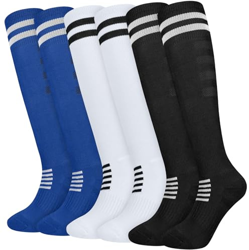 srclo Kids Football Socks Boys Girls Junior Youth Sports Socks Athletic Sock Basketball Running,Training,Rugby,Hockey 6-12Year