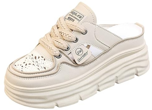 Generiska Sabots kvinnor män träskor mules trädgårdstofflor bekväma platform sneakers med andningsbar skärning spets upp stängning perfekt för sommarsandaler med fotsäng