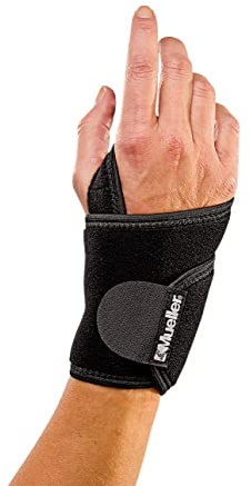 MUELLER Sports Medicine Adjustable Wrist Support, Wrist Pain Relief Support for Men and Women, Ideal for Carpal Tunnel, Tendinitis, Arthritis, Black, One Size