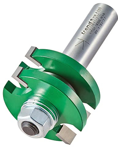 Trend CraftPro Tongue and Groove Router Cutter Bit, 1/2 Inch Shank, 3.2mm Cut Length and 9.5mm Cut Diameter, Tungsten Carbide Tipped, C158X1/2TC