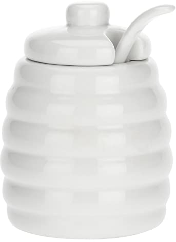 la Porcellana Menage Sucrier avec cuillère Boîte Cadeau, Blanc