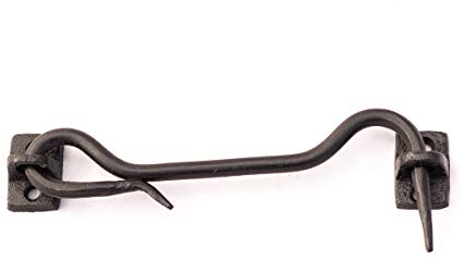 Antikas | Stumrhaken | Fensterhaken aus Metall | Verschluss für Fenster und Türen | Windhaken